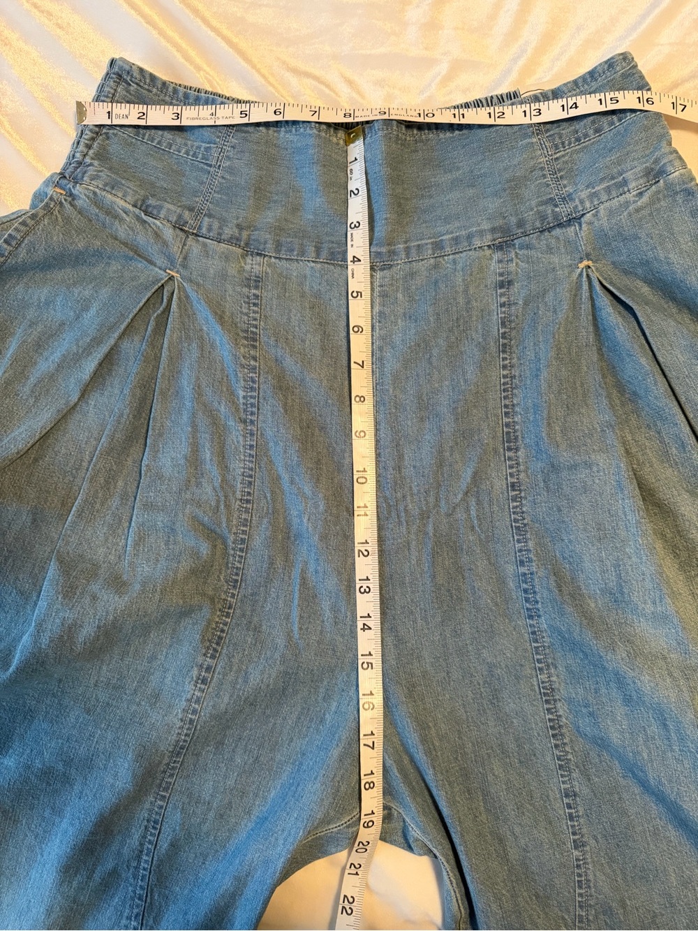 We The Free Light Blue Denim Harem Wide-Leg Pants - Picture 9 of 10
